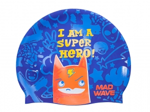 Шапочка MadWave Super Hero, blue